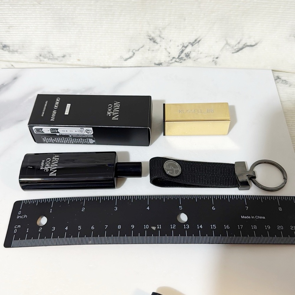 Giorgio Armani Code Parfum with Black Ribbed Keychain - Picture 12 of 12